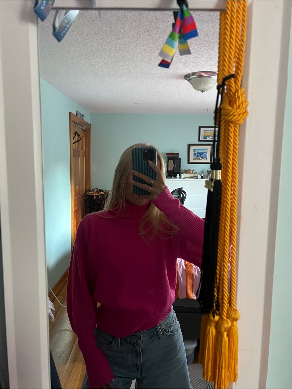 Pink Turtleneck Sweater